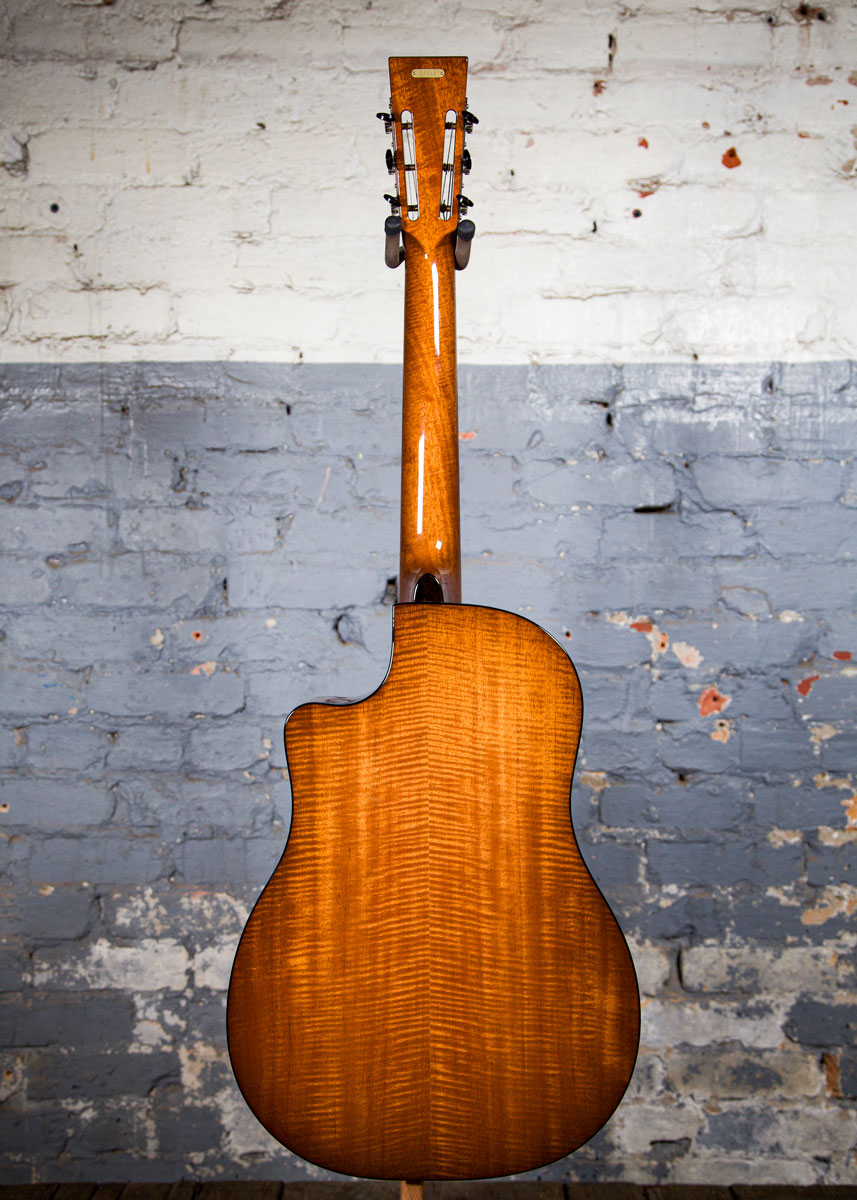 National Guitars: Reso-Rocket WB Figured Mahogany w/ Antique Brass Hot Plate